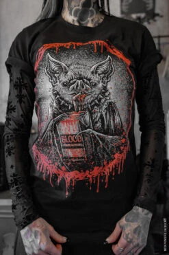 Bat Blood Snack Time T-shirt