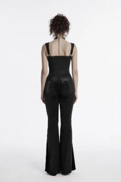 Dark Sacrament Velvet Bell Bottoms [Black] -Vampirefreaks Sale Store gothic bell bottoms
