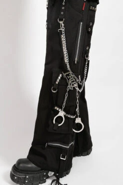 Tripp NYC Handcuff Pants [BLK/SILVER] -Vampirefreaks Sale Store gothic black mens pants