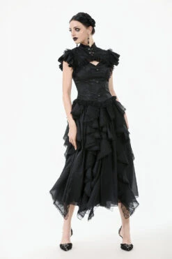 Ghost Waltz Ruffle Sleeve Top -Vampirefreaks Sale Store gothic blouse womens 619093e6 1f53 4d91 82e1 a356e965d287