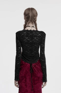 Moonlace Long Sleeve Top [Black] -Vampirefreaks Sale Store gothic blouse 7c170c87 75a6 43d4 919e 05877d94df49