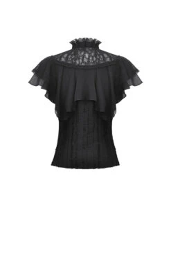 Regency Rose Button-Up Blouse -Vampirefreaks Sale Store gothic bltrim blouse wi
