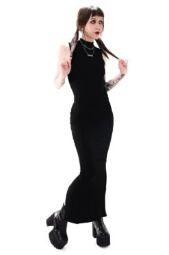 Claire High Neck Maxi Dress -Vampirefreaks Sale Store gothic bodycon dress