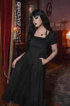 Chateau De Shadows Dress -Vampirefreaks Sale Store gothic button dress