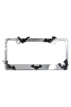 Bat License Plate Frame Chrome