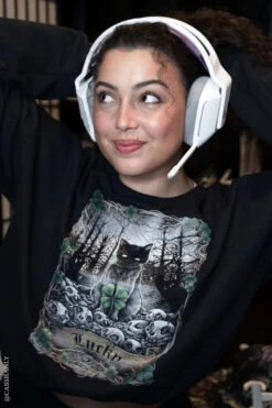 Lucky Cat Tarot Sweatshirt -Vampirefreaks Sale Store gothic cat sweatshirt