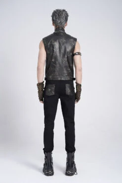 Phantom Rider Rugged Vegan Leather Vest -Vampirefreaks Sale Store gothic clothes 5ec13837 63a6 4d0c 9d80 d9474341aad1