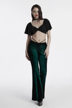 Emerald Stone Velvet Flares [Green] -Vampirefreaks Sale Store gothic clothes 8f3592c9 db1c 4b04 806c 188fb52450bf