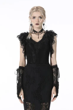 Dark Coquette Layered Ruffle Top