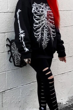 Bleeding Heart Skeleton Sweatshirt -Vampirefreaks Sale Store gothic clothes f995856c 55c1 4c62 b01e 459d7b476c62