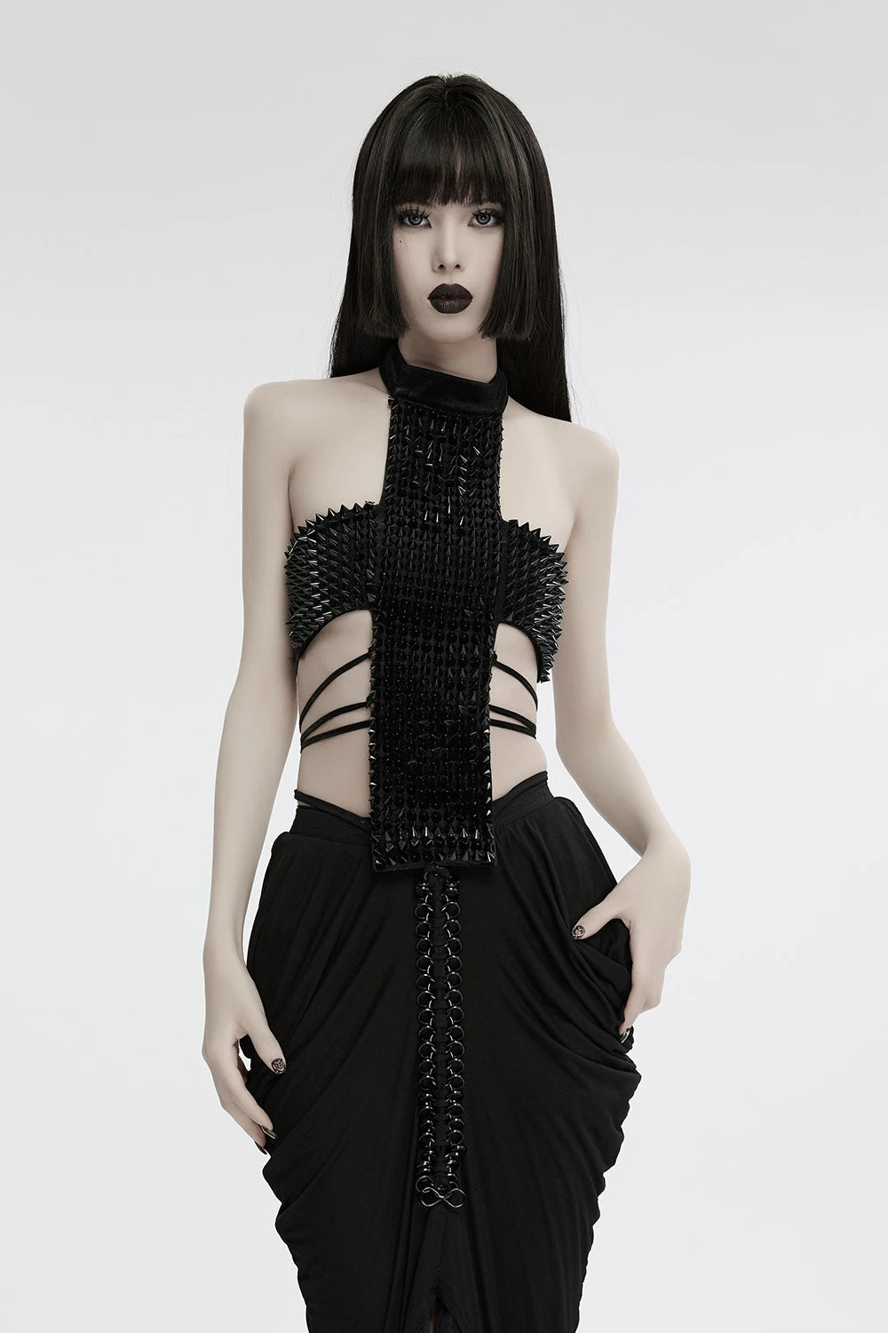 Hallowed Be Gothic Cross Halterneck Top 6 Hallowed Be Gothic Cross Halterneck Top - Image 6