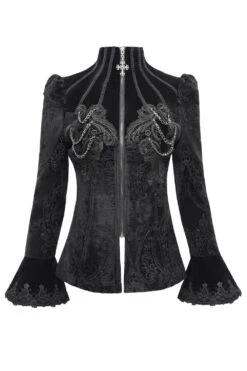Royalcore Puffed Shoulder Embroidered Jacket -Vampirefreaks Sale Store gothic coats 3d889328 174a 430f a546 15af9284a288
