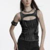 North Star Distressed Tank Top -Vampirefreaks Sale Store gothic cotton tank top
