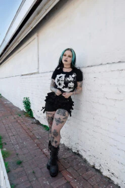 Steamboat Willie Mickey Zombie Crop Top -Vampirefreaks Sale Store gothic cropped shirt