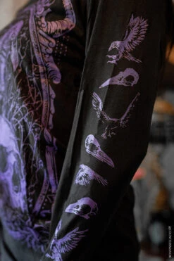 Death Raven T-shirt [PURPLE] -Vampirefreaks Sale Store gothic crow shirt