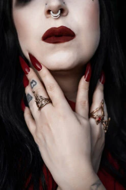 Spirescape Ring [Champagne Gold] -Vampirefreaks Sale Store gothic dark fantasy rings