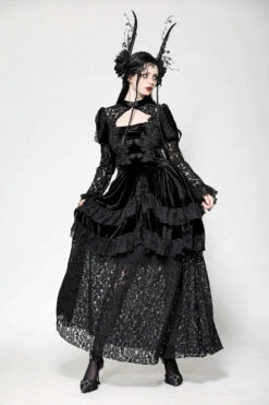 Royalcore Layered Dark Princess Dress