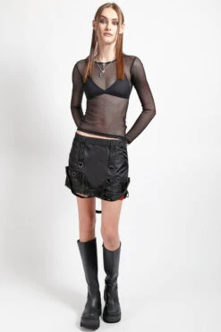 Tripp NYC Zip Off Mega Nylon Skirt -Vampirefreaks Sale Store gothic fashion eb062f2d d08d 45d6 8c83 e6f407732984