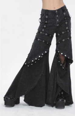 Ragged Boho Goth Wide Leg Flares -Vampirefreaks Sale Store gothic flared jeans f35ec04a 6d7c 4fa4 b0fa 10b56a784903