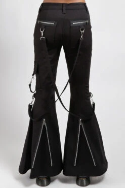 Tripp NYC Space Punk Pants [Black] -Vampirefreaks Sale Store gothic flares 419f1a39 a193 4d66 9a1f 3b4b03fc4ded