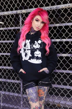 Steamboat Willie Mickey Zombie Hoodie 9 Steamboat Willie Mickey Zombie Hoodie -Vampirefreaks Sale Store gothic funny hoodie