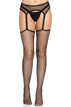 LEG AVENUE Gothic Garter Belt Fishnet Stockings 7 LEG AVENUE Gothic Garter Belt Fishnet Stockings -Vampirefreaks Sale Store gothic garter belt fishnet stockings socks stockings 366590