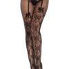 LEG AVENUE Nocturne Lace Gothic Garter Tights -Vampirefreaks Sale Store gothic garter crotchless tights lingerie 560300