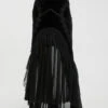 Lunar Eclipse Velvet Mesh Maxi Skirt