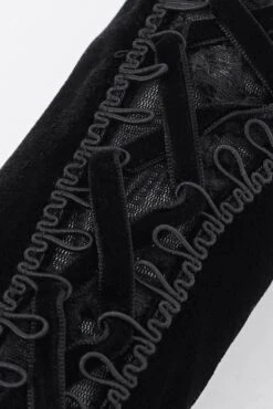 Tattered Witch Velvet Gloves -Vampirefreaks Sale Store gothic gloves womens