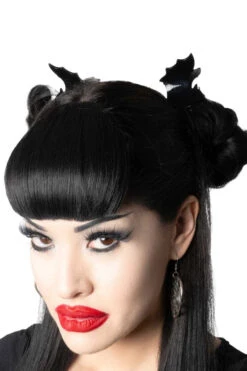Bat Med Claw Clip Set [Black] -Vampirefreaks Sale Store gothic hair claw clips