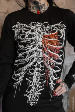 Bleeding Heart Skeleton T-shirt -Vampirefreaks Sale Store gothic heart shirt