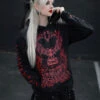 Bat Romance Hoodie [BLOOD RED] -Vampirefreaks Sale Store gothic hoodie pullover