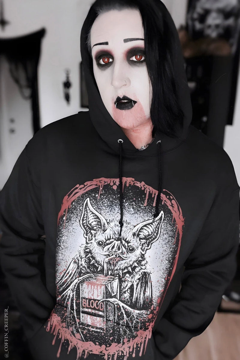 Bat Blood Snack Time Hoodie 4 Bat Blood Snack Time Hoodie - Image 4