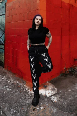 Wendigo Skull Joggers -Vampirefreaks Sale Store gothic joggers