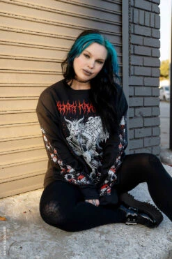 Merry Krampus Sweatshirt -Vampirefreaks Sale Store gothic krampus clothes