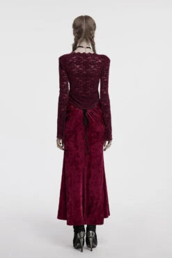 Cabernet Sauvignon Velvet Skirt [Wine Red] -Vampirefreaks Sale Store gothic lace blouses e2146216 4f4c 47a8 8197 b012597780dd