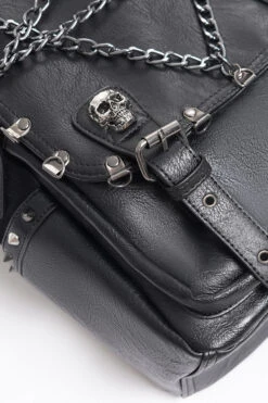 Catacombs Spiked Vegan Leather Backpack -Vampirefreaks Sale Store gothic leather backpack