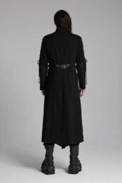 Rasputin Rivet Studded Trenchcoat 11 Rasputin Rivet Studded Trenchcoat -Vampirefreaks Sale Store gothic long coat