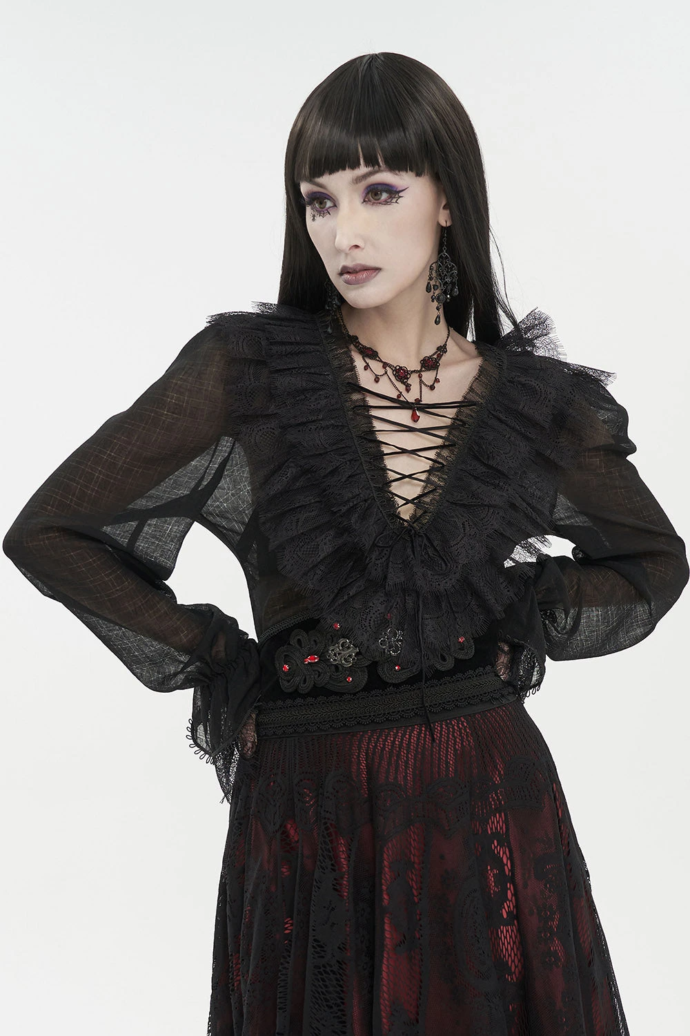 Crumbling Statues Romantic Ruffled Top 2 Crumbling Statues Romantic Ruffled Top - Image 2