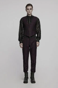 Crimson Manor Striped Waistcoat [Black/Red] -Vampirefreaks Sale Store gothic mens clothes a46eb066 191d 47d4 9117 8a99a80c32ba