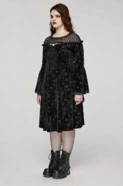 Rose Funeral Velvet Dress [Plus Size] -Vampirefreaks Sale Store gothic midi dress ac924b1e 5271 4d2e 9312 af9573a492f6