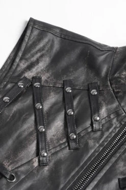 Phantom Rider Rugged Vegan Leather Vest -Vampirefreaks Sale Store gothic motorcycle vest