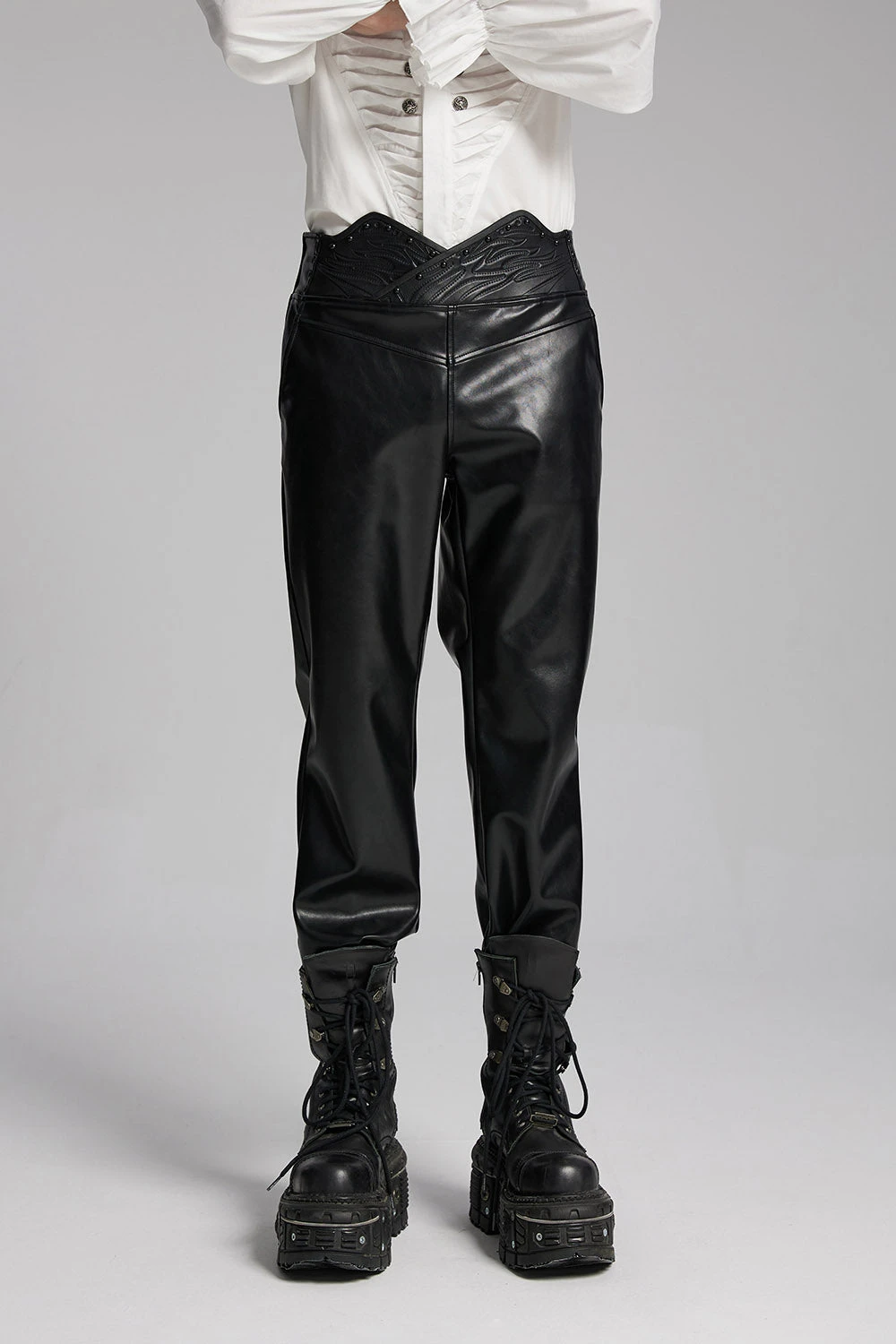 Badlands Studded Vegan Leather Moto Pants 3 Badlands Studded Vegan Leather Moto Pants - Image 3