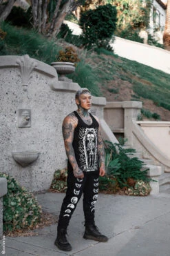 Moon Phase Joggers [UNISEX] -Vampirefreaks Sale Store gothic plus sized mens skeleton tank top 934b9383 84ca 4083 add7 fa32d608f594