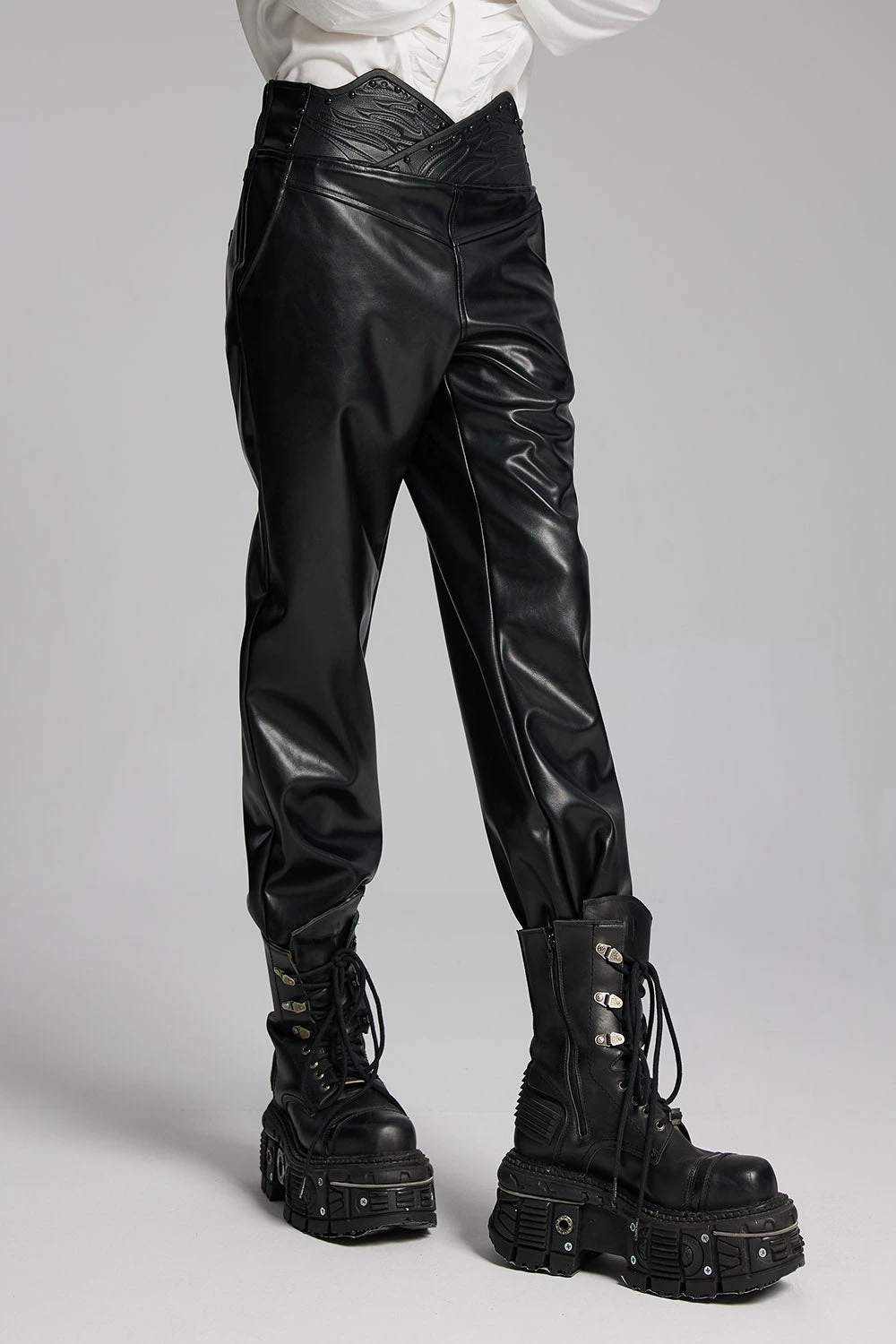 Badlands Studded Vegan Leather Moto Pants 4 Badlands Studded Vegan Leather Moto Pants - Image 4