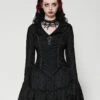 Dark Palace Ruffle Long Sleeve Top -Vampirefreaks Sale Store gothic queen top