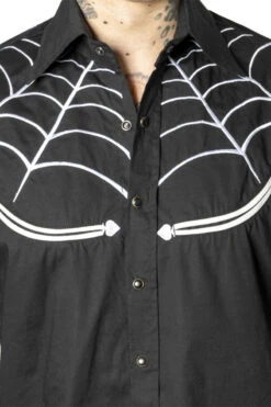 Spiderweb White Western Shirt -Vampirefreaks Sale Store gothic shirt 75b8e548 9799 406d 8ca1 879442bd2e2b