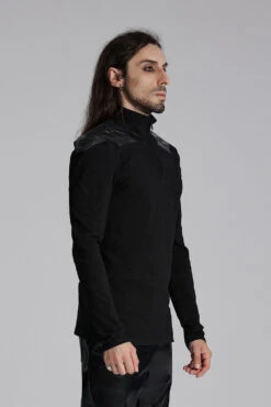Black Armor Moto Turtleneck Top -Vampirefreaks Sale Store gothic shirt 8de5940d dfe1 4d5e 8218 3b622f282c1a