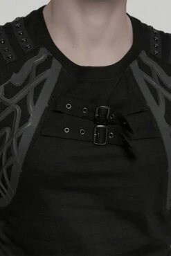 Cybertron Techwear Short Sleeve Shirt -Vampirefreaks Sale Store gothic short sleeve mens shirts