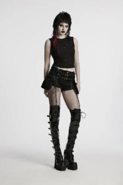 Bløødmetal Lace-Up Shorts With Holster Bag -Vampirefreaks Sale Store gothic shorts 6f013a1b e01d 4392 a98d 394a6b335dab